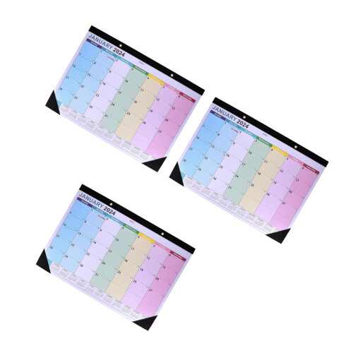 3Stück Wandkalender Countdown Hängender Monatlicher Notizkalender 2