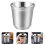 2Stk Trinkbecher Wiederverwendbar Camping Bbq Silber 9