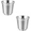 2Stk Trinkbecher Wiederverwendbar Camping Bbq Silber 7