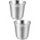 2Stk Trinkbecher Wiederverwendbar Camping Bbq Silber 8