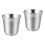 2Stk Trinkbecher Wiederverwendbar Camping Bbq Silber 5
