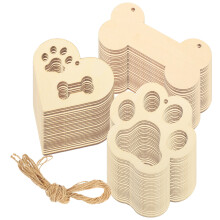 5 Sets Holzspäne Knochenklaue Herzform Mit Seil