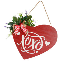4Stk Herzförmiges Hängeschild Valentinsherz Wohnaccessoire