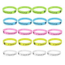 60Stk Farbige Leuchtende Wristband Armbänder Weichem Silikon