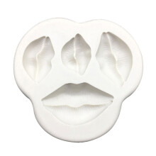 3Stk Silikon Backform Lippen Fondant Kuchen Weiß Geruchsneutral