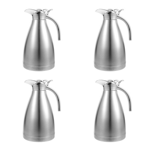 4Stk Wasserflasche Thermoflasche 1,5 L Einfachwandig Silber 1