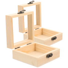 6Stk Kleine Holzbox Leichtem Holz, Aufbewahrungskasten Mit