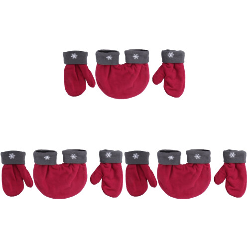 9 Teile Paar Winter Warm Rot 2