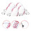 15Stk Baseball Drawstring Bag Gym Sportbeutel Bunt 10