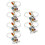 18Stk Napkin Circles Hase Form Silber Tischdeko 11