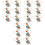 18Stk Napkin Circles Hase Form Silber Tischdeko 3