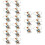 18Stk Napkin Circles Hase Form Silber Tischdeko 7