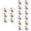 18Stk Napkin Circles Hase Form Silber Tischdeko 6