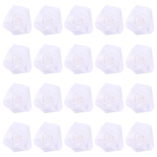 40Stk Weiße Dekorative Mini Aus Polyester Für DIY Accessoires
