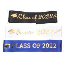 3Stk Graduation Shoulder Sashes, Satinierte Unisex Grad Sashes Bunt