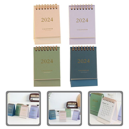 4Stk Mini Tischkalender Hinstellen, Umblättern 2