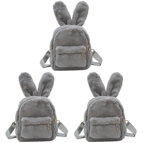 3Stk Plüsch Rucksack Süße Schultertasche Reiseaufbewahrung 2