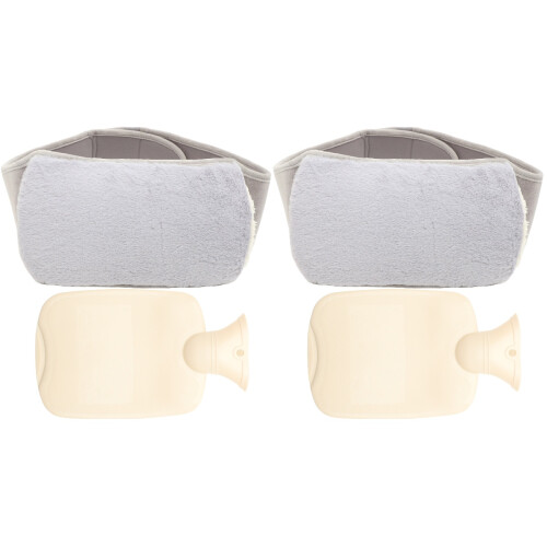 2 Sets Heizflasche Mit Plüsch-Gurt Warmwasserflasche 1