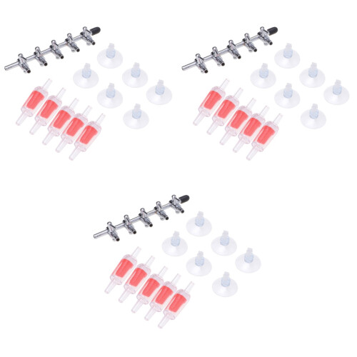 3 Sets 5- Luftstromregler Für Aquarium Mit Saugnapf Und Ventil 2