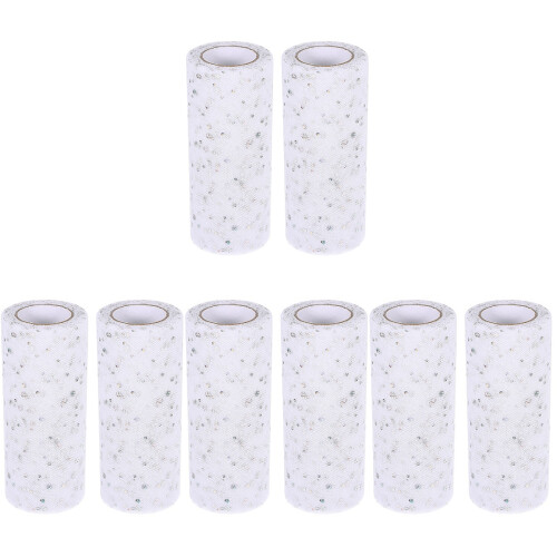 8 Glitzer Tüll Stoff Für Basteln Und Verpackung 1