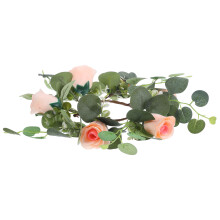 3Stk Künstlicher Blumenkerzenring Aus Seidenrose