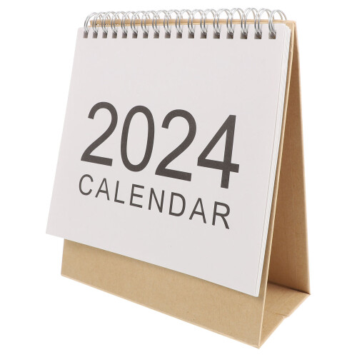 2Stk. Tischkalender 2024 Monatskalender Einfacher Stil Für Büro 1