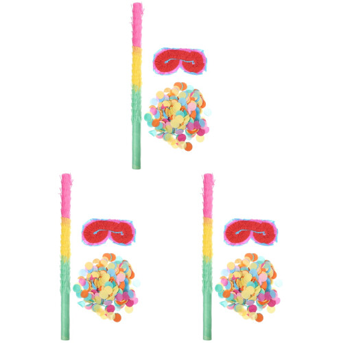 3Sets Papier Pinata Sticks Für Partyspiele Und Kinder 1