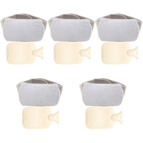 5 Sets Heizflasche Mit Plüsch-Gurt Warmwasserflasche 2