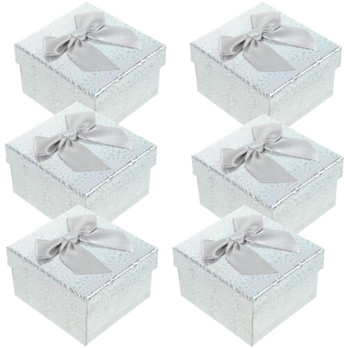 12 Stk. Papier Geschenkboxen Quadratisch Mit Band 1
