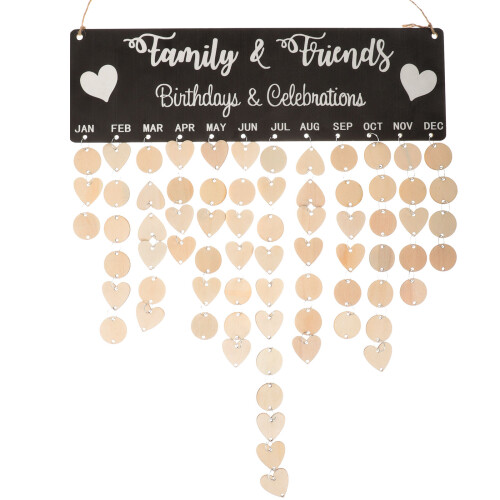 2 Sets Hängende Holzkalender Diy Erinnerungsboard Für Freunde