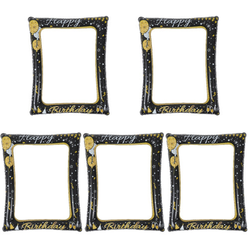 5Stk Leichter PVC Selfie Partydeko Aufblasbar Bunt 1