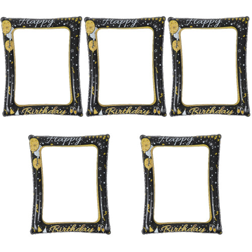5Stk Leichter PVC Selfie Partydeko Aufblasbar Bunt 2