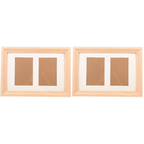 2 Sets Tischstehender Bilderrahmen Aus Holz Für Büro 1
