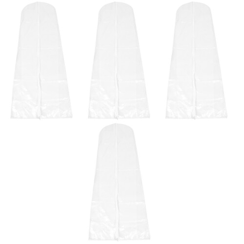 4Stk Transparenter Kleidersack Aus Reißfestem Peva Material 2