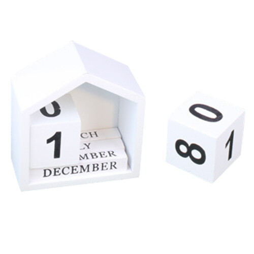 5Stk Holz Kalender Dekorativer Tischkalender Design 2