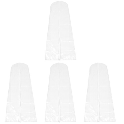 4Stk Transparenter Kleidersack Aus Reißfestem Peva Material 1