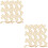 2 Sets Holz Ausschnitte Diy Rohlinge Unbemalte Scheiben 6