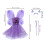 4 Kinder Schleifen Set Mit Engelsflügeln Violett 2