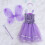 4 Kinder Schleifen Set Mit Engelsflügeln Violett 9