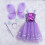4 Kinder Schleifen Set Mit Engelsflügeln Violett 5