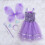 4 Kinder Schleifen Set Mit Engelsflügeln Violett 6