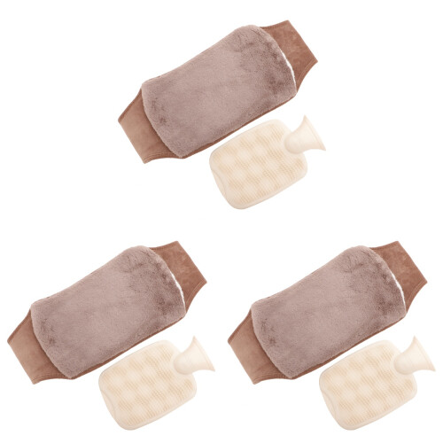 3 Sets Heizflasche Mit Plüschgürtel Warmwasserflasche 1