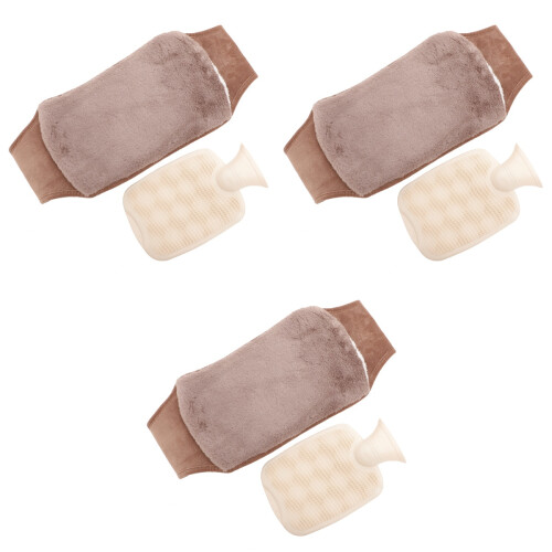 3 Sets Heizflasche Mit Plüschgürtel Warmwasserflasche 2