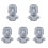 5Stk Moai Statue Stiftehalter Brillenhalter Desktop Deko 2