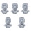 5Stk Moai Statue Stiftehalter Brillenhalter Desktop Deko 3