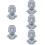5Stk Moai Statue Stiftehalter Brillenhalter Desktop Deko 10