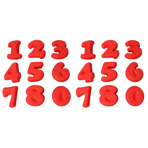 18Stk Backform Silikon Rot 0-8 Für Kuchen Und 1