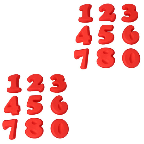 18Stk Backform Silikon Rot 0-8 Für Kuchen Und 2