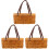 3Stk Gewebter Handkorb Für Gemüse Camping Picknick 4