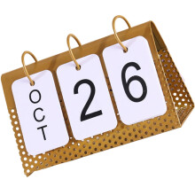 5Stk Golden Metall Tischkalender 2023 Eleganter Wohn- Und Bürodekor